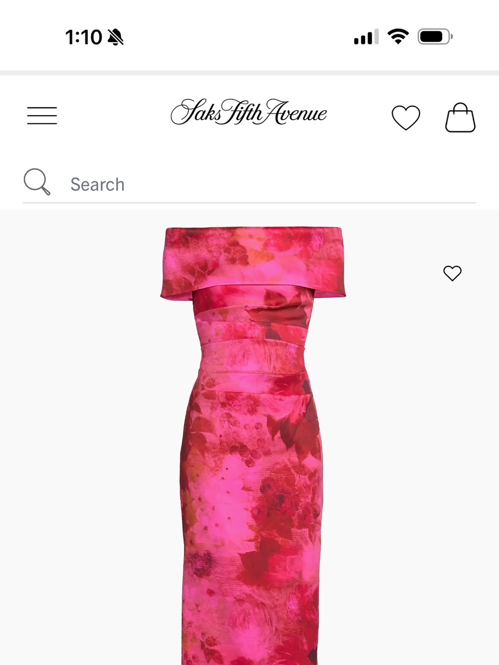 Rickie Freeman for Teri Jon Strapless Fuchsia Multi Floral Column Gown